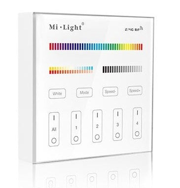 4-Zone RGB+CCT Smart Panel Remote Controller - B4 Mi-light 2.0 4-Zone RGB+CCT Smart Panel Remote Controller - B4 Mi-light 2.0